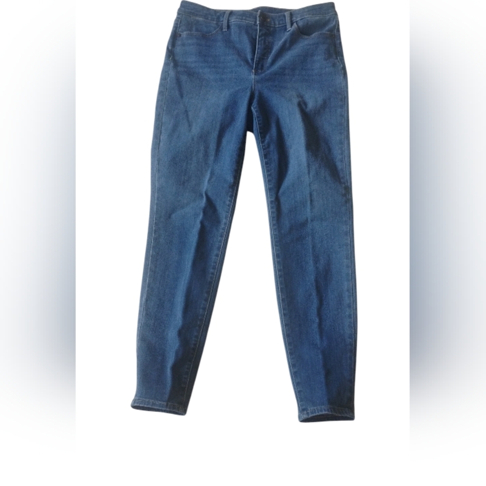 Talbots Blue Denim Flawless Ankle Cropped Jeggings SZ 10